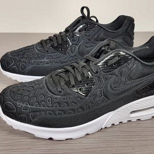 Nike 'Air Max 1 Ultra Plush' Sneaker 844882-001 Black Womens Size 6 / 36.5